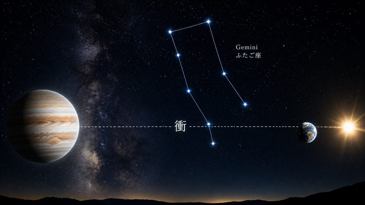 2026年1月10日：木星がふたご座で衝
