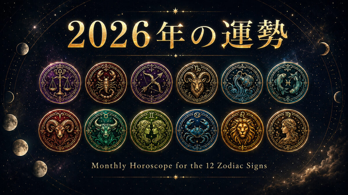 ホロスコープ12星座占い：2026年の運勢レポートを公開しました