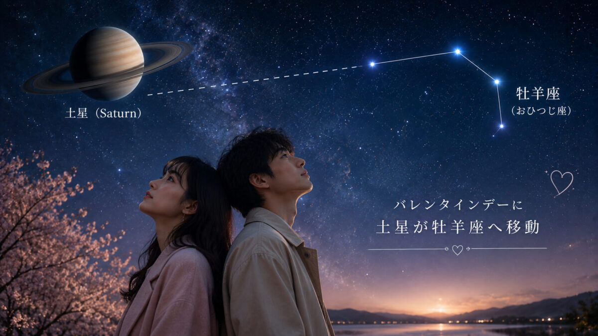2026年2月14日：バレンタインデーに土星が牡羊座へ移動