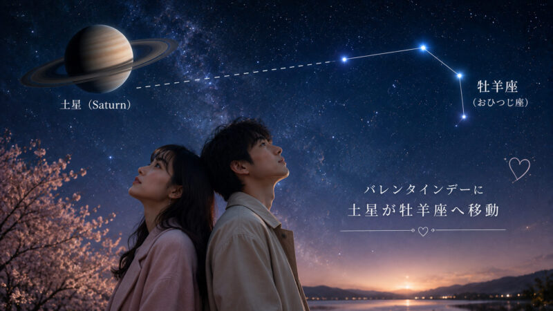 2026年2月14日：バレンタインデーに土星が牡羊座へ移動