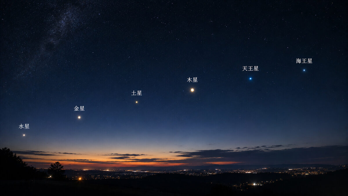 2026年2月28日の惑星直列（6惑星）