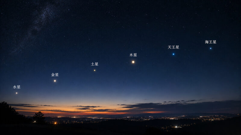 2026年2月28日の惑星直列（6惑星）
